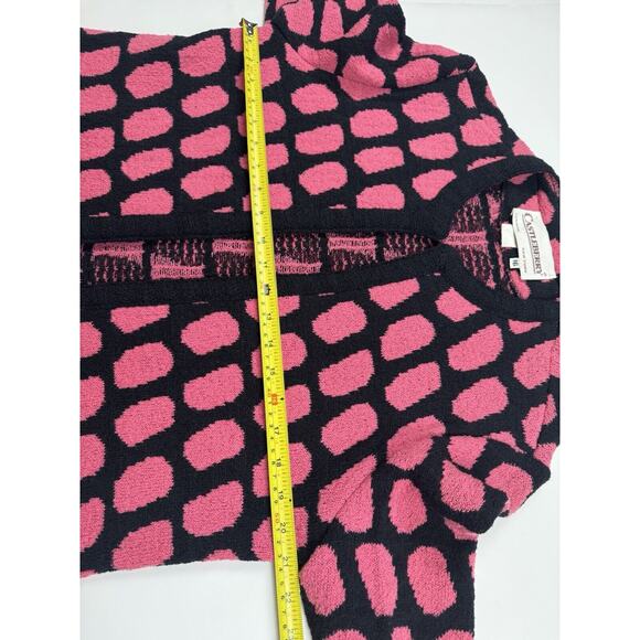 Vintage Art Deco Wool Jacket Knit Cropped Topper Coat USA MADE 16 - Picture 7 of 8